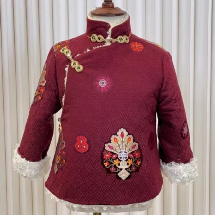 复古】加厚款设计感冬款儿童外套女童冬季时尚网红童装TZWT866