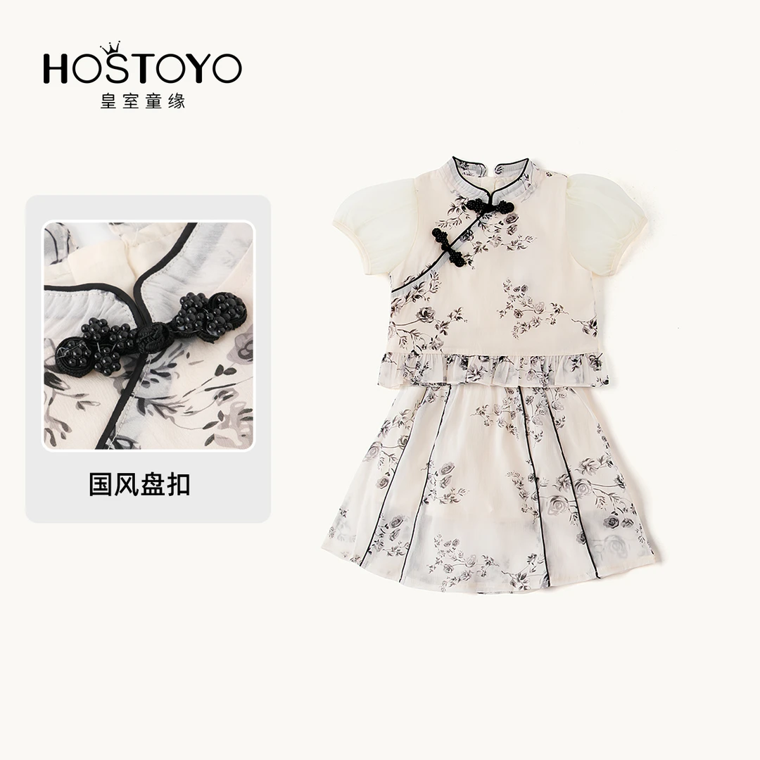 皇室童缘夏季女童国风水墨画套装16630580048