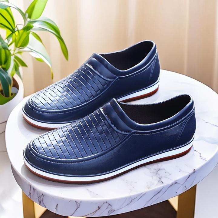 男士时尚雨鞋防滑低帮牛筋厨师浅口胶鞋工地水鞋耐磨防油防水鞋子