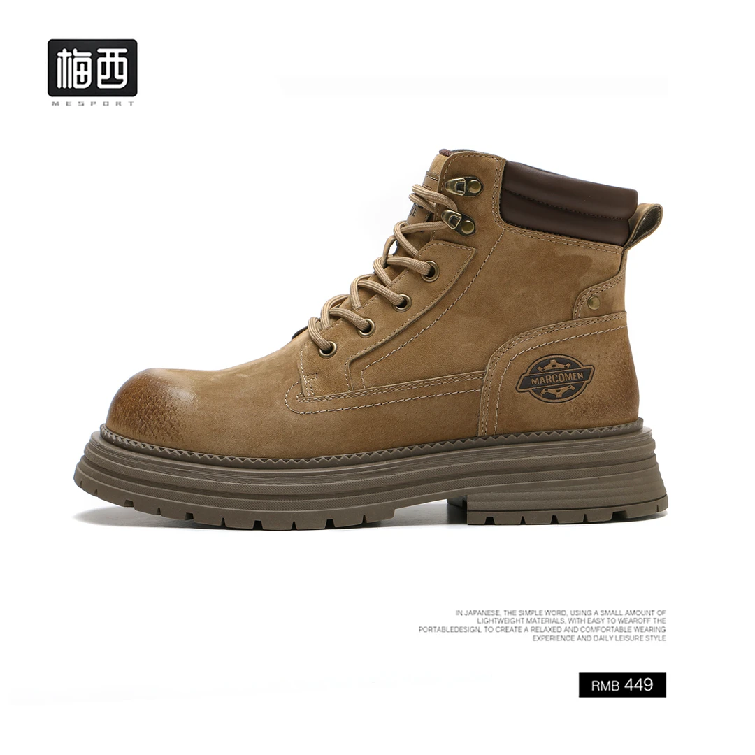【卓老板自制】安第那斯复古马丁靴2024新款工装英伦沙漠靴YC28077