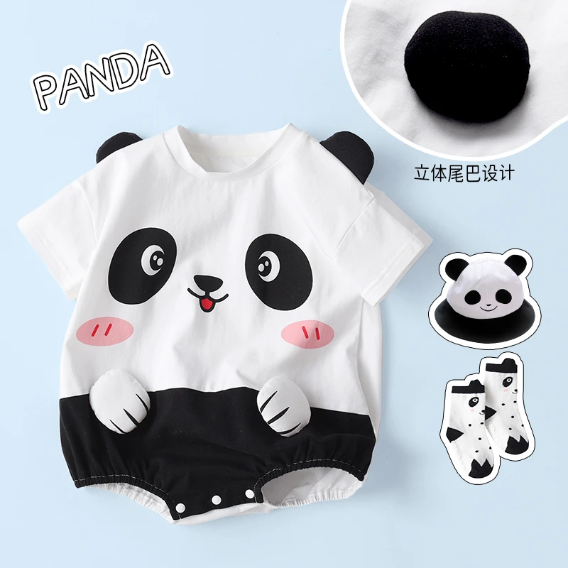 Tolo Rabbit/奇乐兔熊猫卡通动物造型连体哈衣夏季新萌X10012