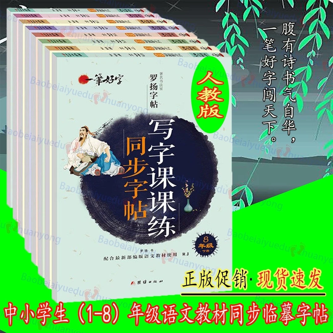 罗扬字帖一笔好字写字课课练同步字帖一二三四五六七八年级下册