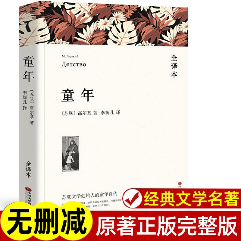 童年正版原著完整版无删减高尔基著中文版262页带注释插图课外书