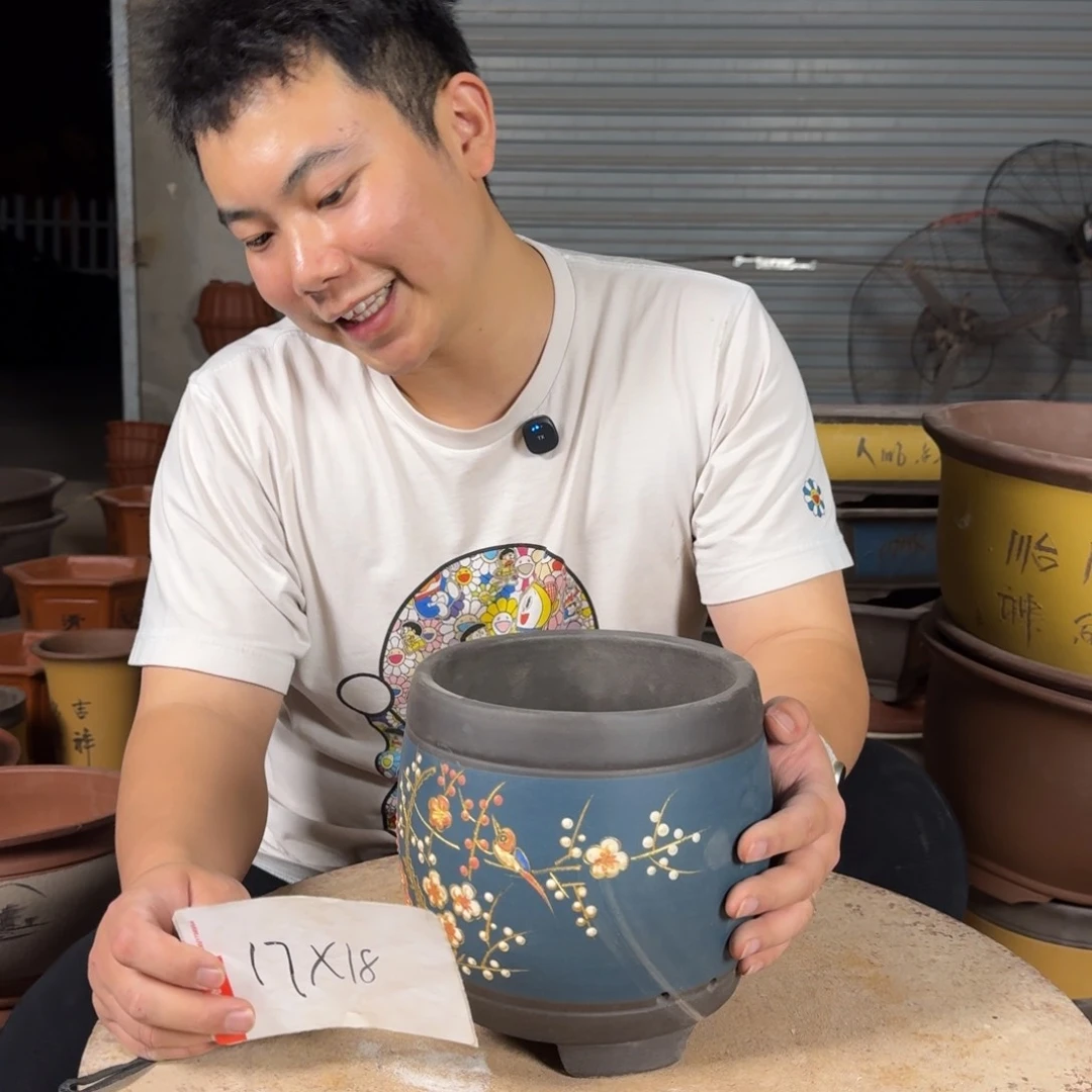 紫砂宜兴紫砂花盆