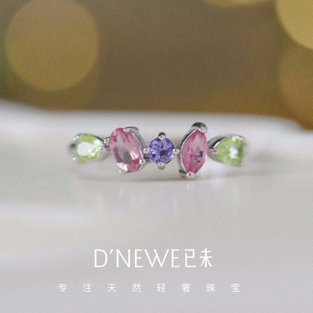 【小精灵】S925银天然坦桑石多宝戒指