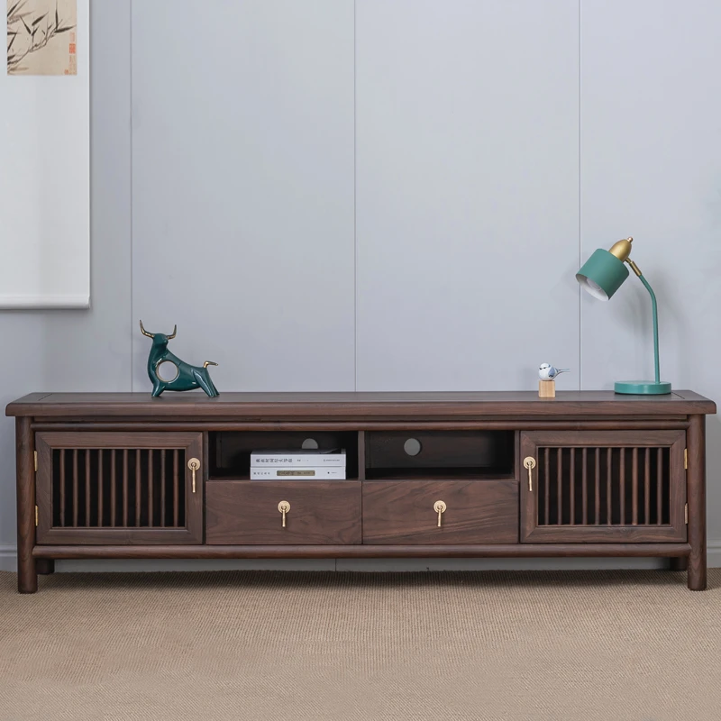 北美黑胡桃木电视柜北欧全实木厅柜现代简约储物柜地柜小户型家具