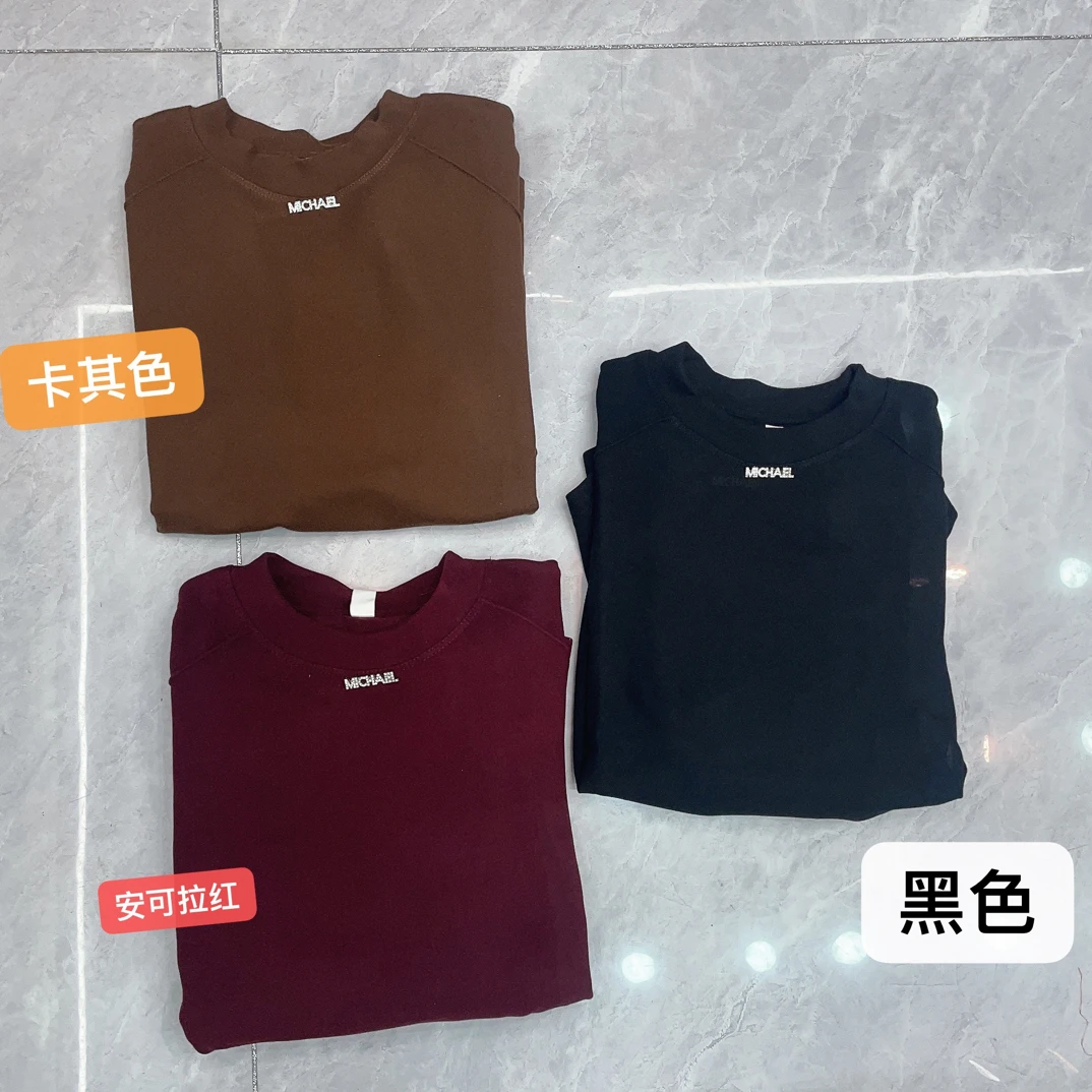 德绒面料圆领丅时尚百搭