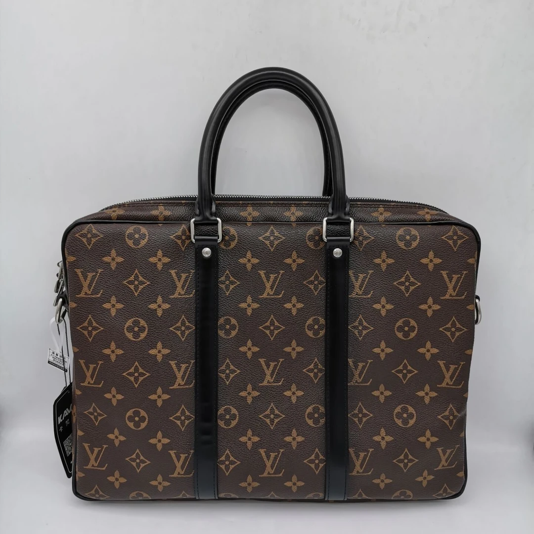 99新 LouisVuitton/路易威登 95新 16933 LV 棕老花 手提 公文包