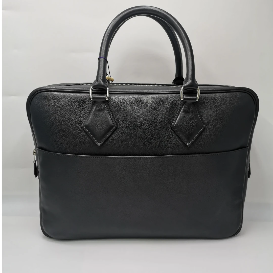 95新 Hermes/爱马仕 96新 16095 爱马仕黑色全皮手提公文包 时尚