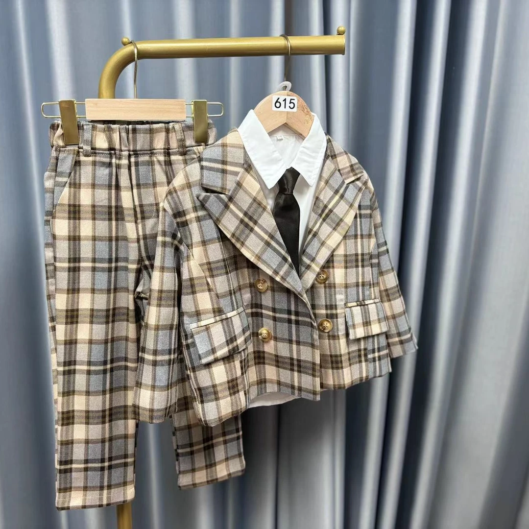 男童休闲西装套装新款儿童春秋洋气主持花童礼服小西服潮615处理