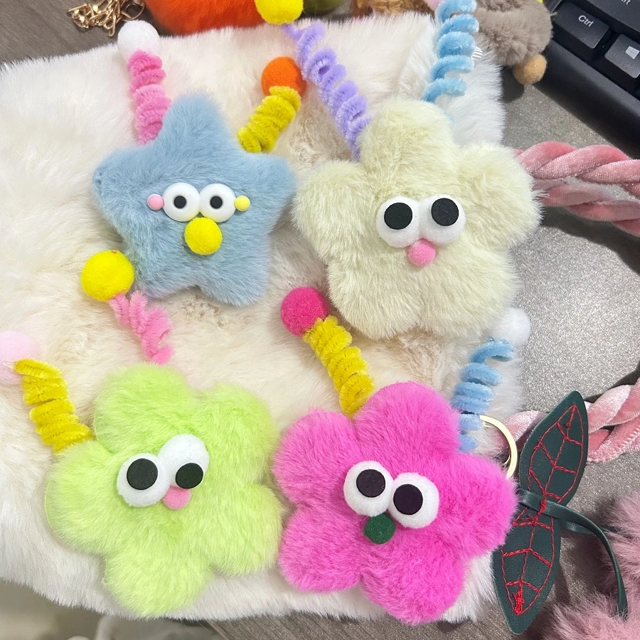 怪诞系列扭扭棒发夹丑萌毛绒发饰可爱大眼萌头饰秋冬超萌甜美发饰