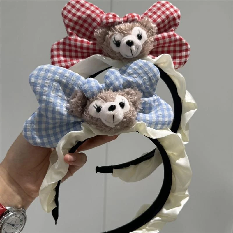 可爱风小清新高颜值贝尔星黛露达菲熊蝴蝶结发箍新款发箍洗脸发箍