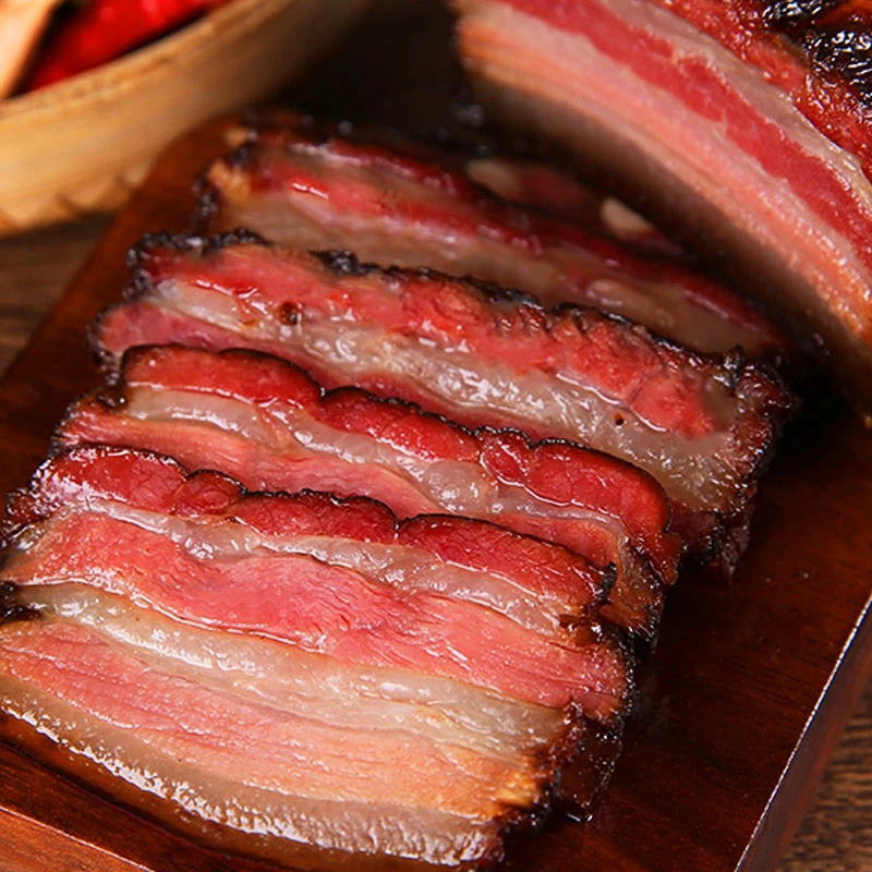 【拍一发三】三斤去皮五花腊肉湖南特产柴火烟熏腊五花肉