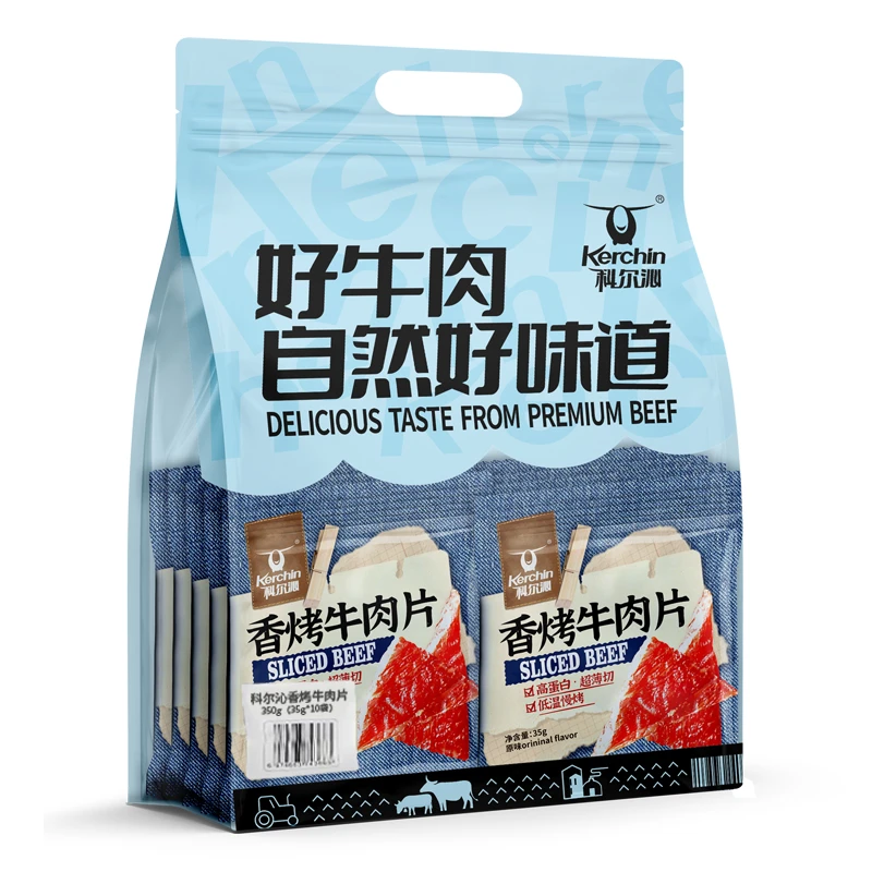 科尔沁香烤牛肉片350g*1袋超薄切低温慢烤休闲