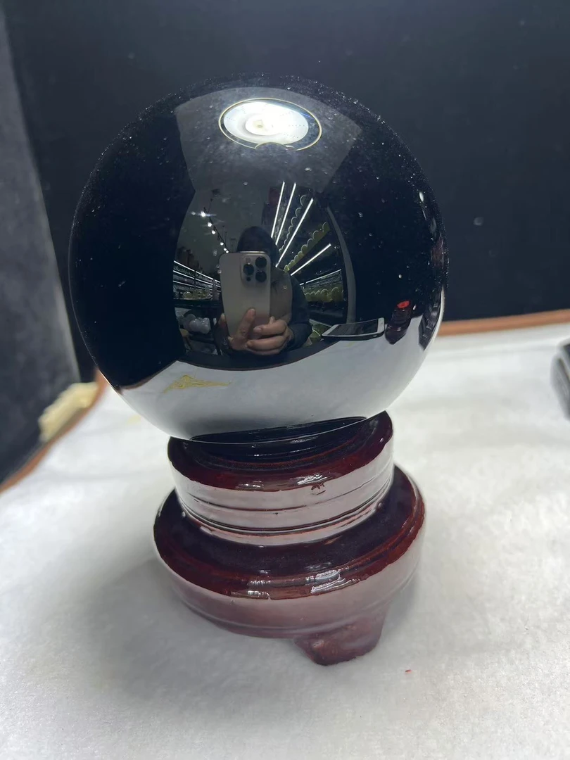 黑曜石球居家办公室摆件10厘米天然基地发货