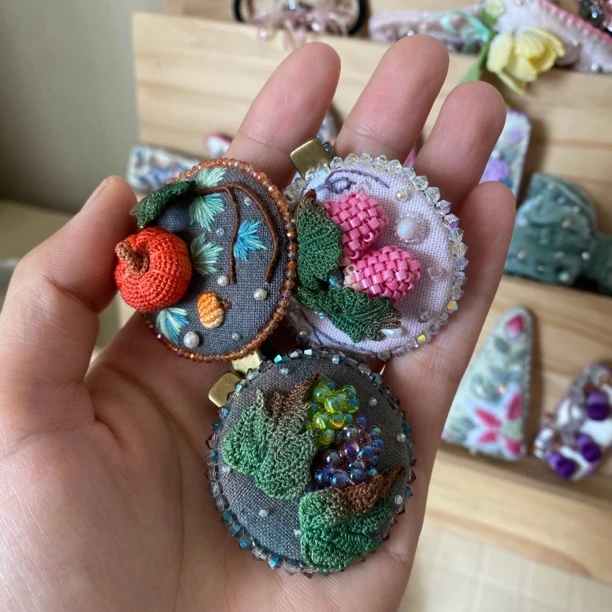 手工编织发夹手工