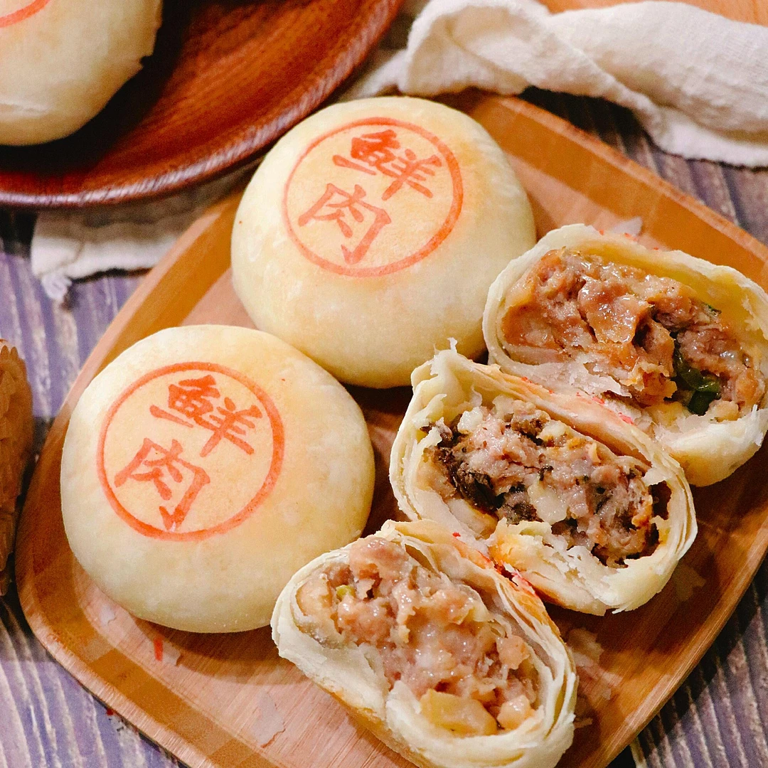 皮薄馅大 馅料多汁的鲜肉月饼 三种口味课程