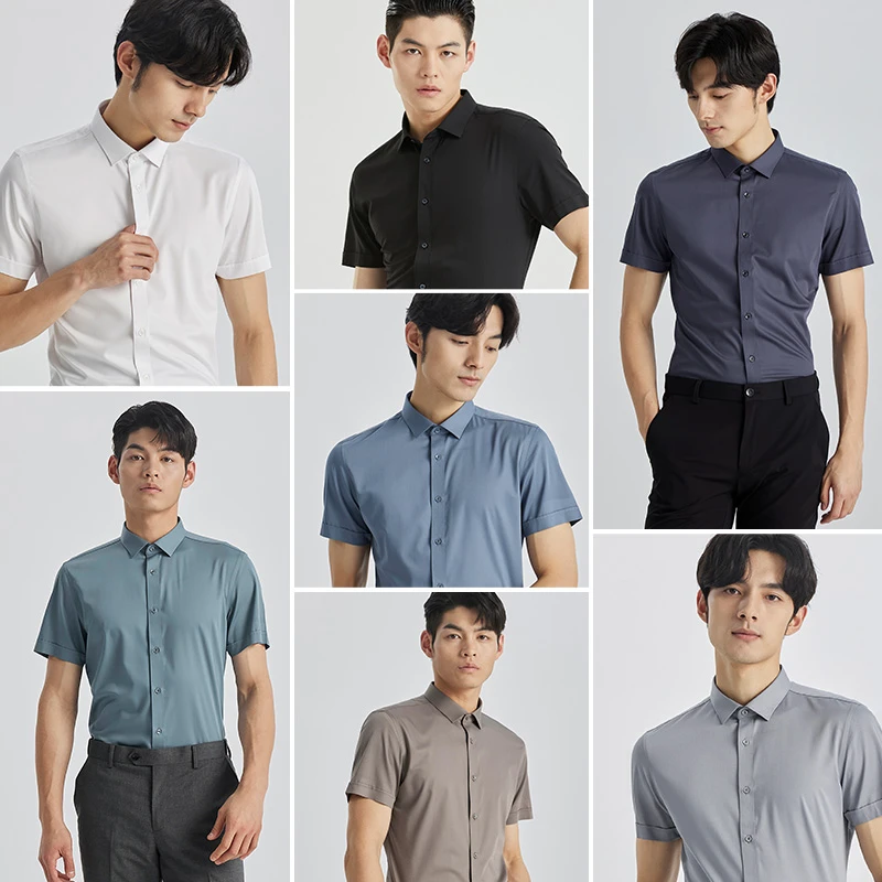 Lilanz/利郎 正统短袖衬衫一款9色 抗皱保型休闲商务 22XZC001