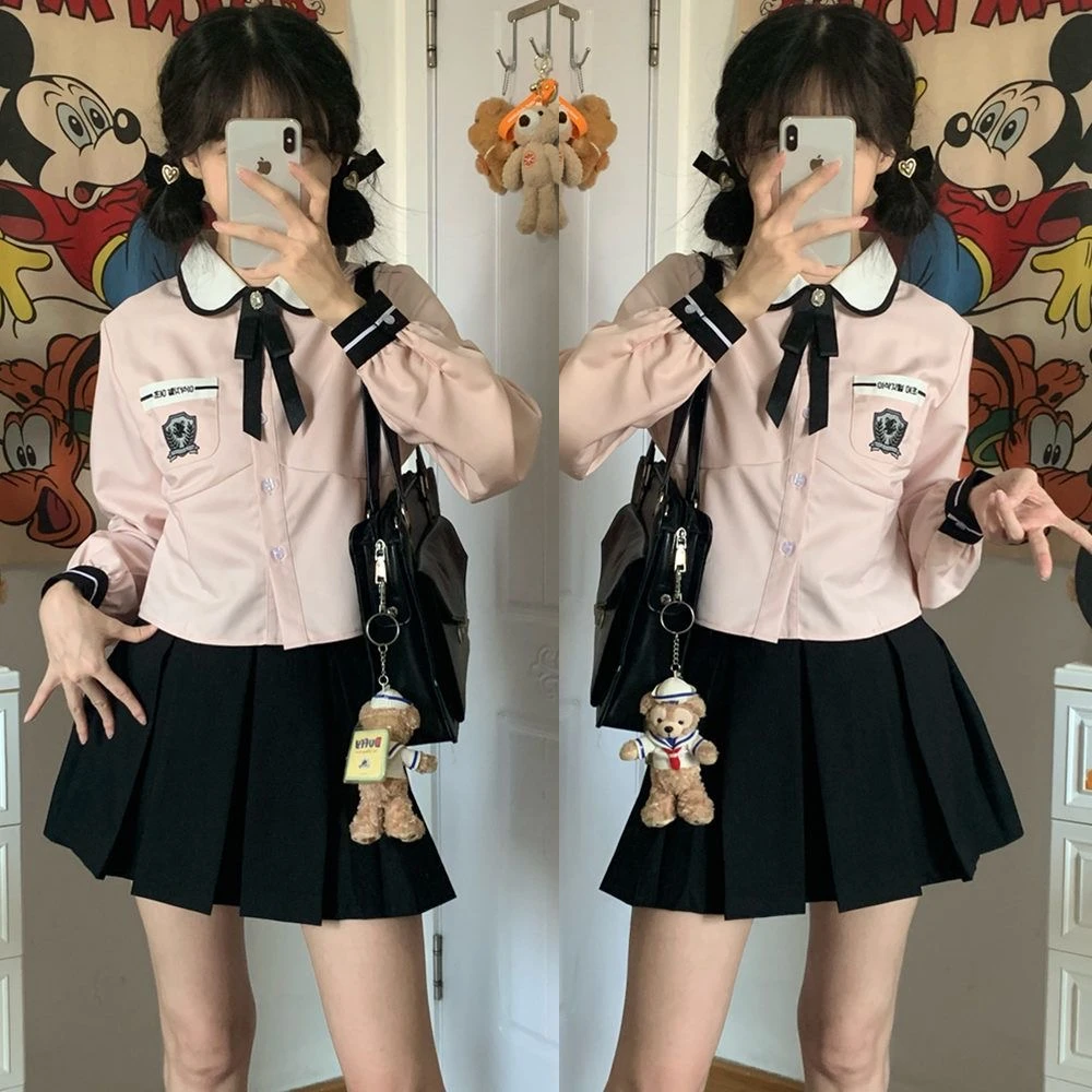 【穗铃女初】南御社原创百褶裙上衣纯欲盐系学院风校服jk制服套装