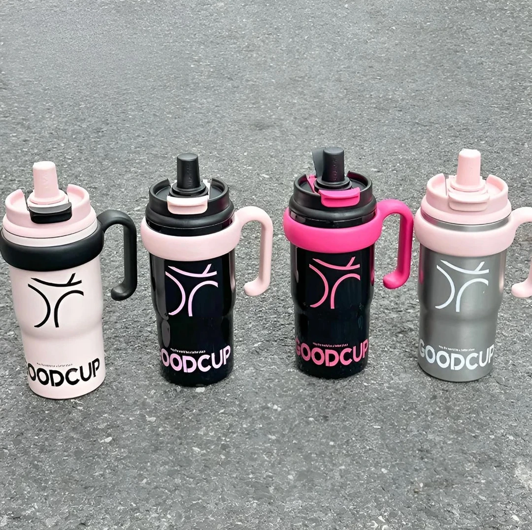 新品巨无霸316大容量冰霸杯双饮保温杯防漏防摔便携