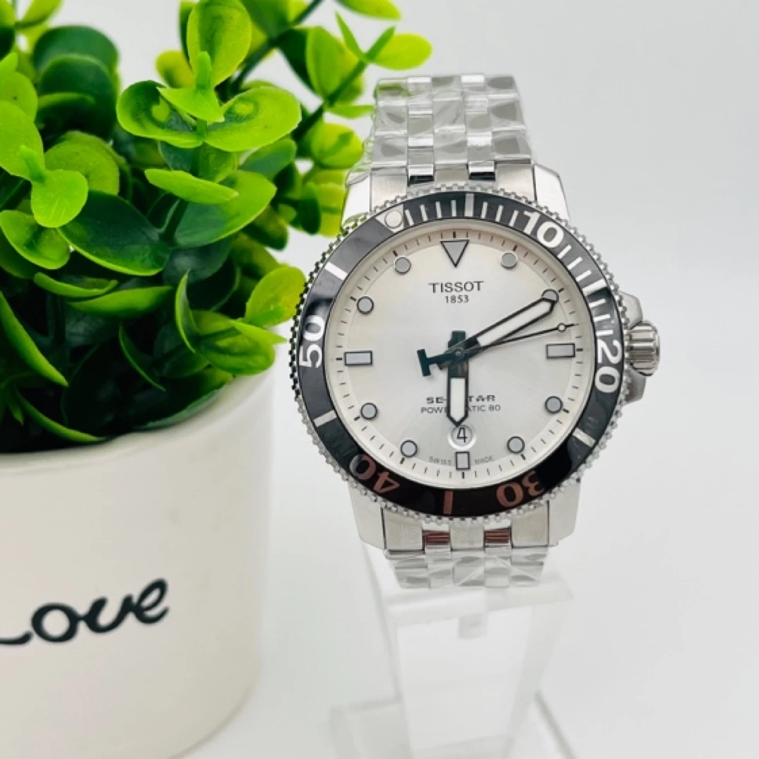 99新 Tissot/天梭 奢宝/海星/夜光/表径43/80机芯/机械男表