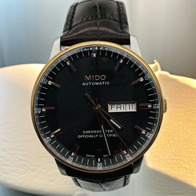 95新 Mido/美度 奢宝/渐金指挥官/天文台硅油丝/40表径/瑞士男表
