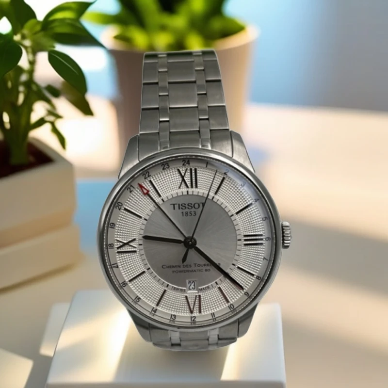 95新 Tissot/天梭 奢宝/杜鲁尔/双时区/瑞士男表/机械