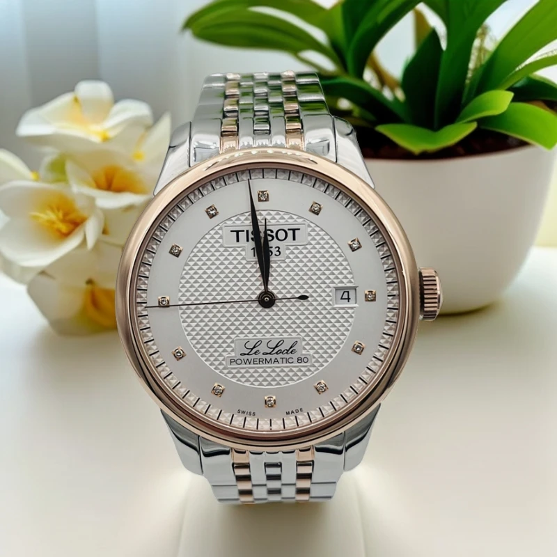 99新 Tissot/天梭 奢宝/天梭力洛克/渐金/钻刻/80机芯/瑞士男表