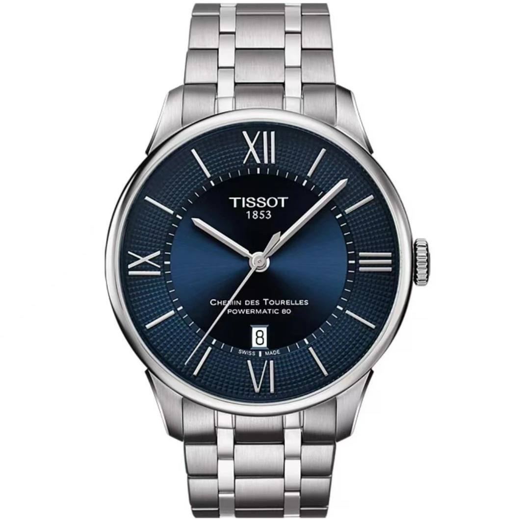95新 Tissot/天梭 奢宝/杜鲁尔蓝盘/钢带/80机芯/表径42/机械男表