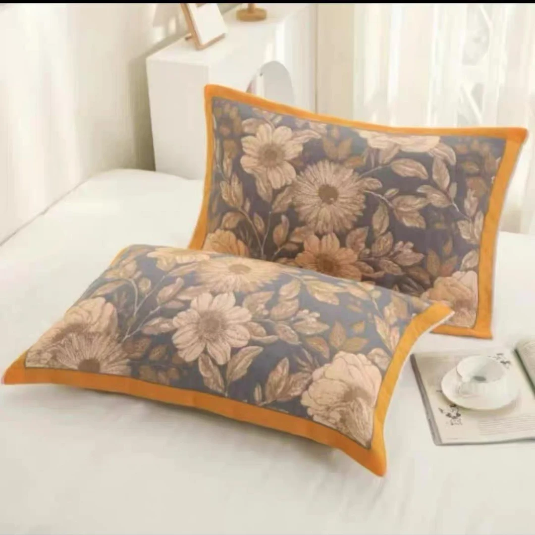 【福利】超柔系列：纯棉超柔枕巾一对-花锦