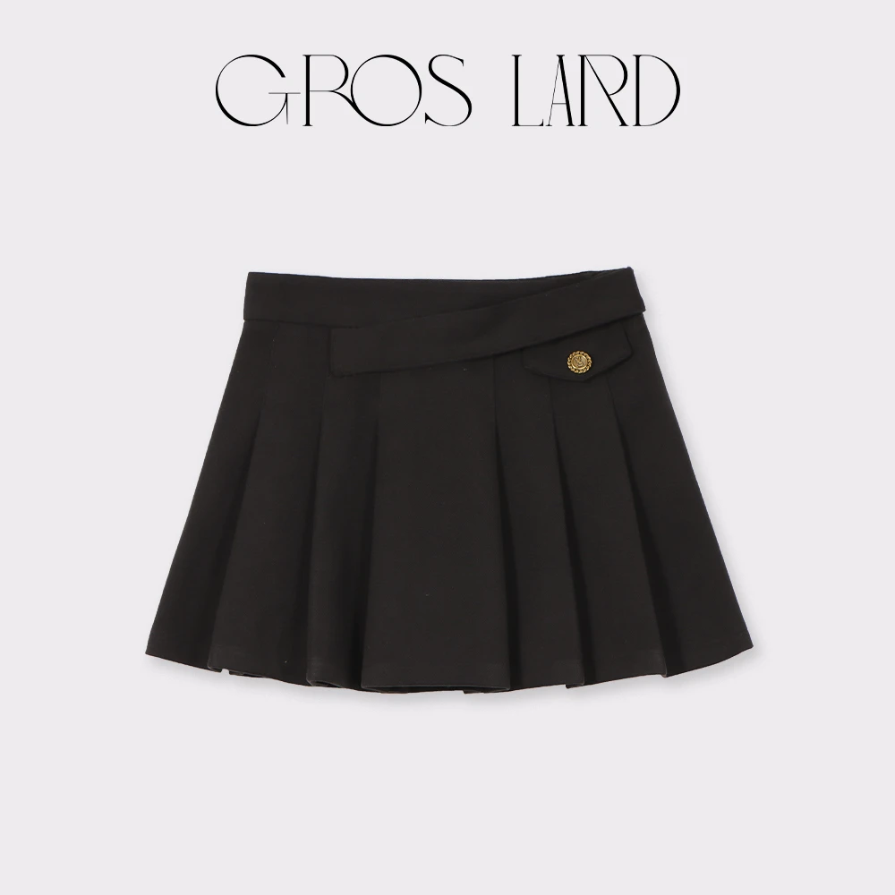 多肉宝贝微胖mm高腰a字百褶裙百搭气质显瘦大码女生穿搭LL359