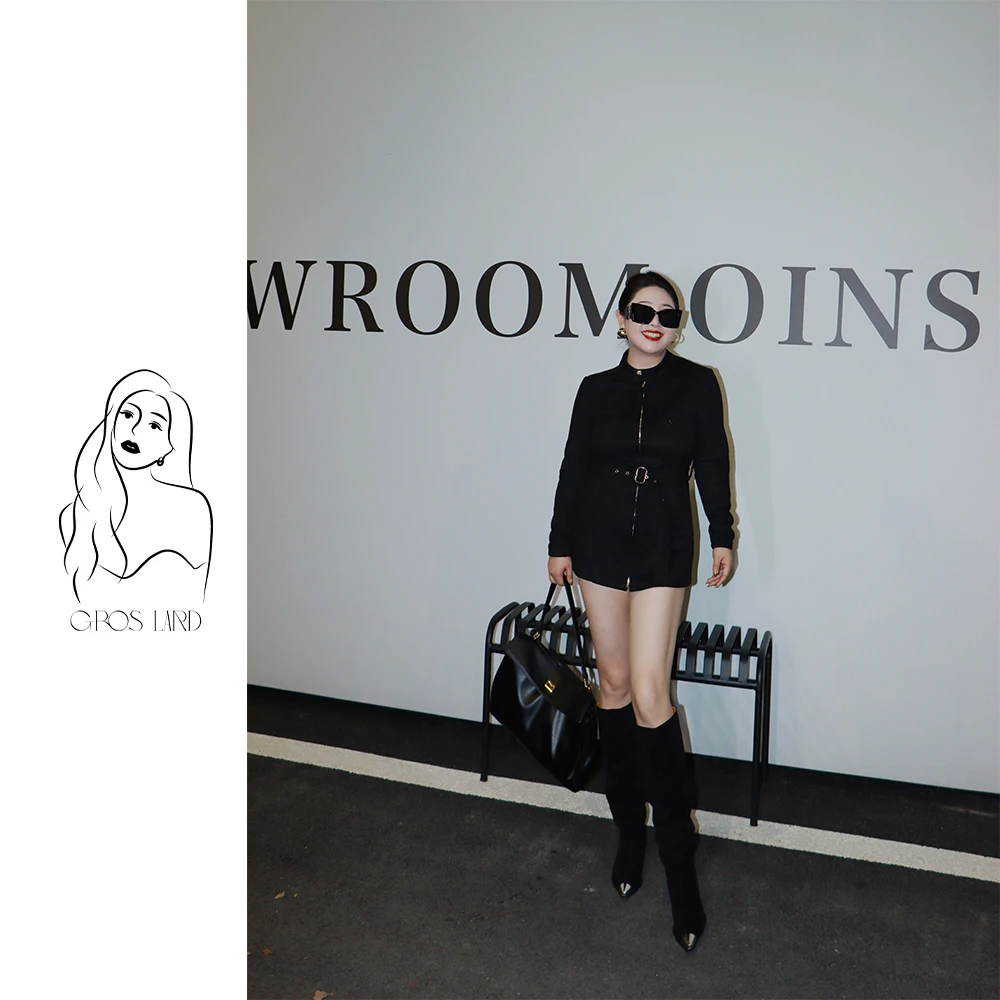 多肉宝贝【带腰带】立领收腰显瘦上衣微胖大码遮肉百搭外套7B3049