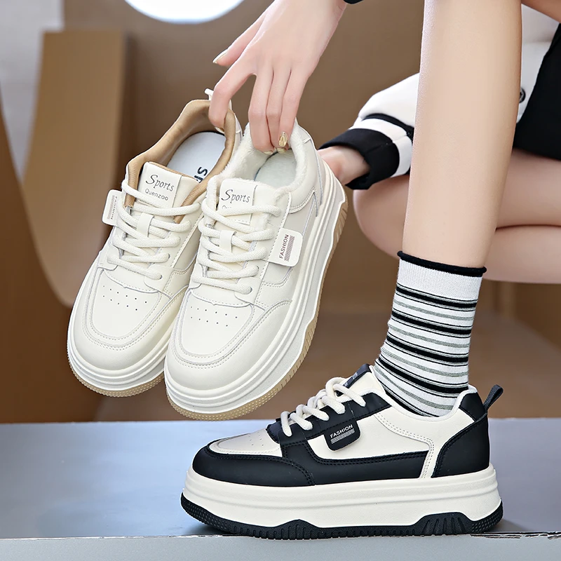 春季女鞋百搭学生厚底小白鞋松糕鞋板鞋子时尚休闲女鞋子