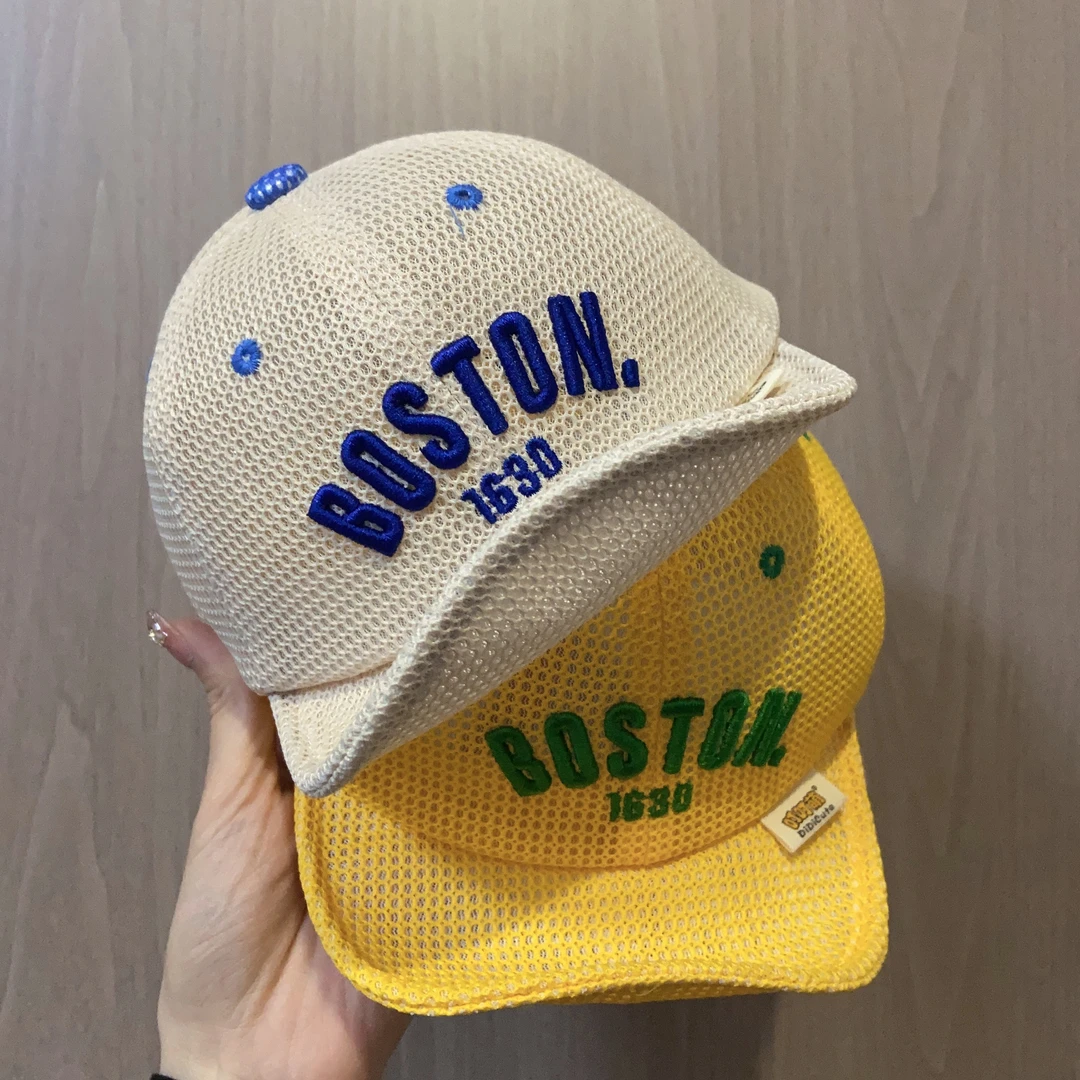 宝宝帽子夏季薄款男童鸭舌帽女童遮阳帽婴儿超萌儿童网款棒球帽潮