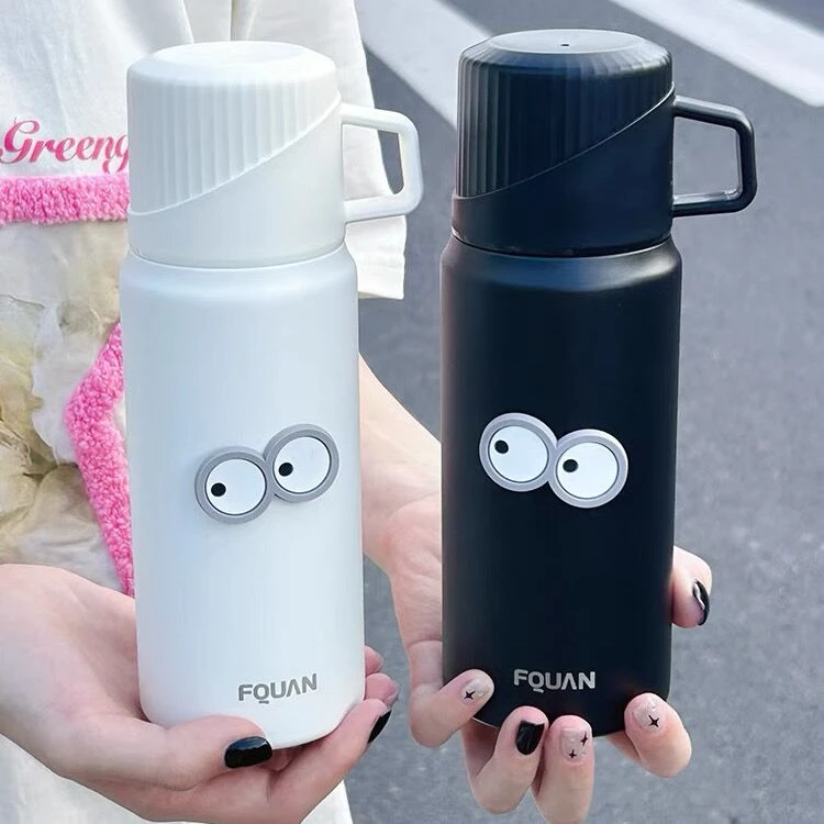 保温杯高颜值带盖户外简约水杯小清新随手杯子学生办公室便携杯子