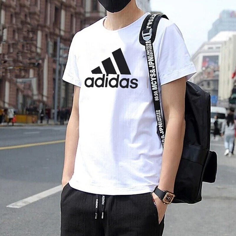 adidas/阿迪达斯运动T恤男装夏季新款运动服饰户外上衣圆领半袖