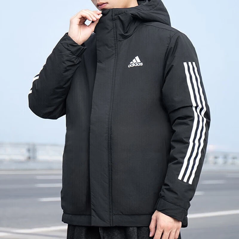 adidas/阿迪达斯冬季棉服男装户外休闲运动保暖棉衣防风连帽外套
