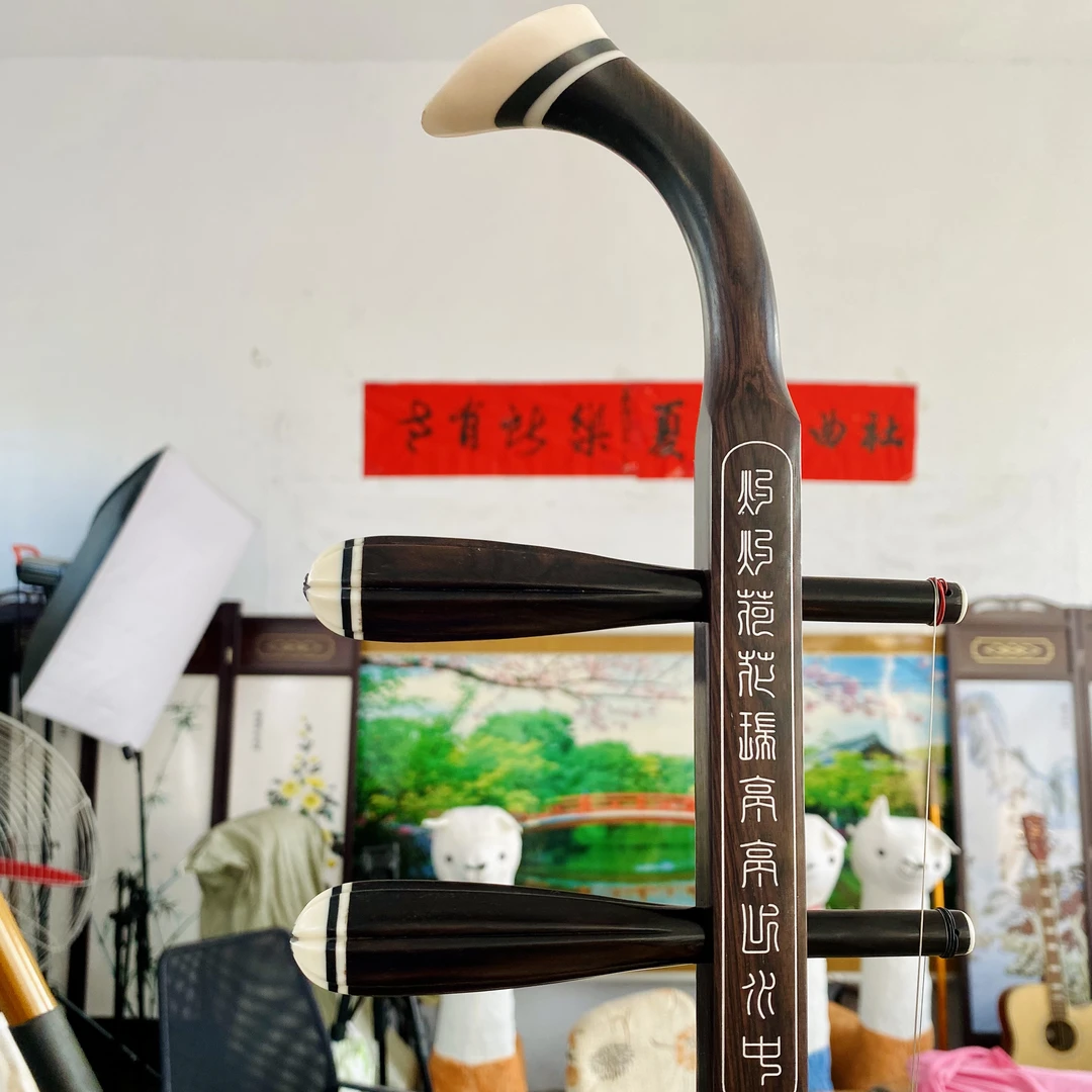 二胡黑檀材质原木原色专业演奏级民族乐器