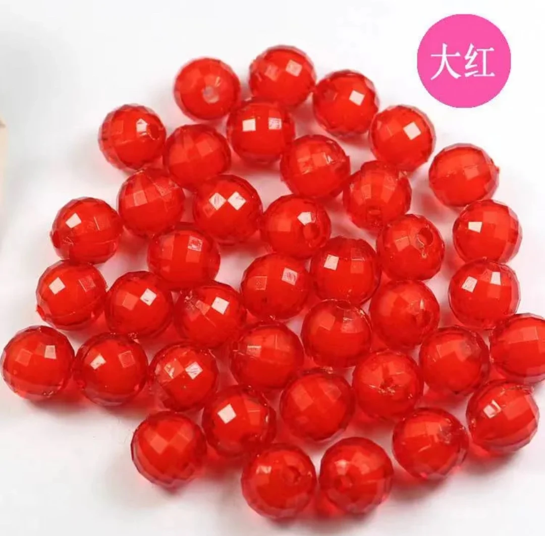 雅唐12mm亚克力透明珠中珠编制珠子散珠子香包香囊配件diy挂件