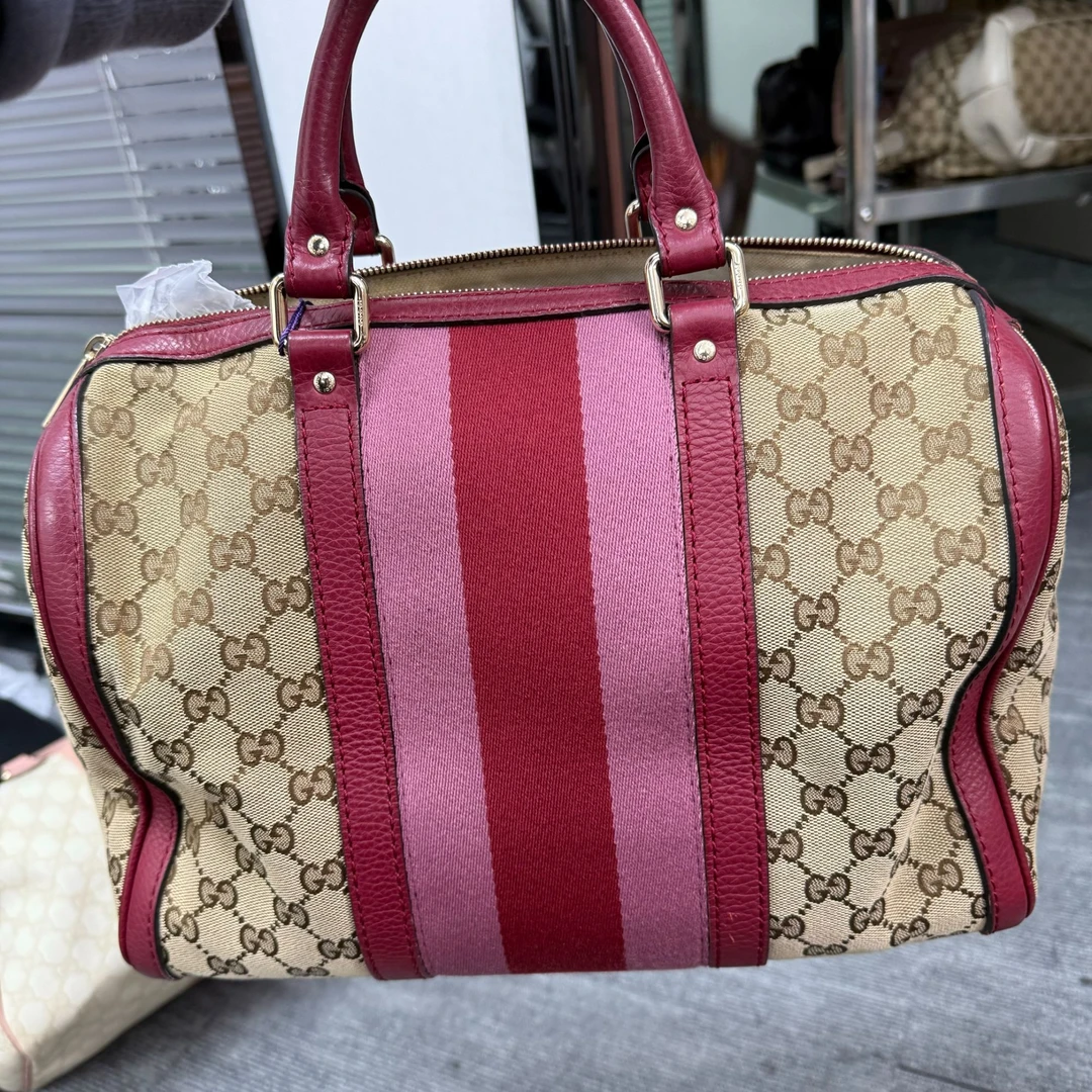 95新 GUCCI/古驰 老花手提托特包/67411