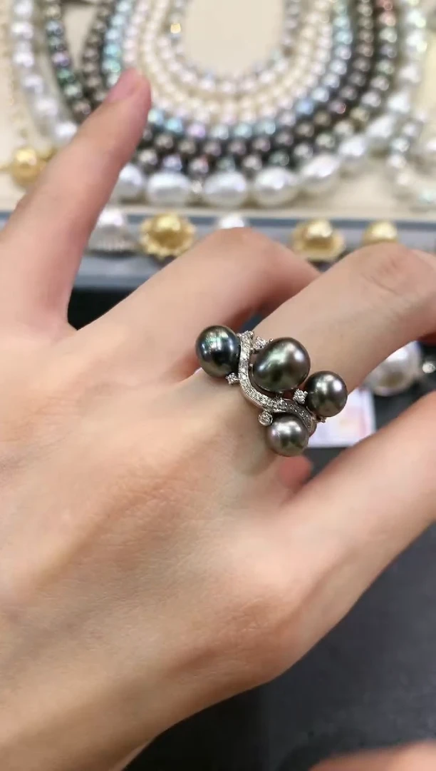 【闪购商品】海水珍珠戒指18K金镶嵌w131