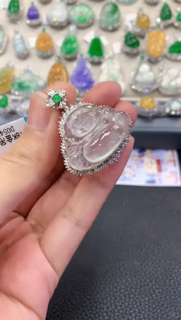 【闪购商品】翡翠吊坠(不含链)18K金镶嵌f1000