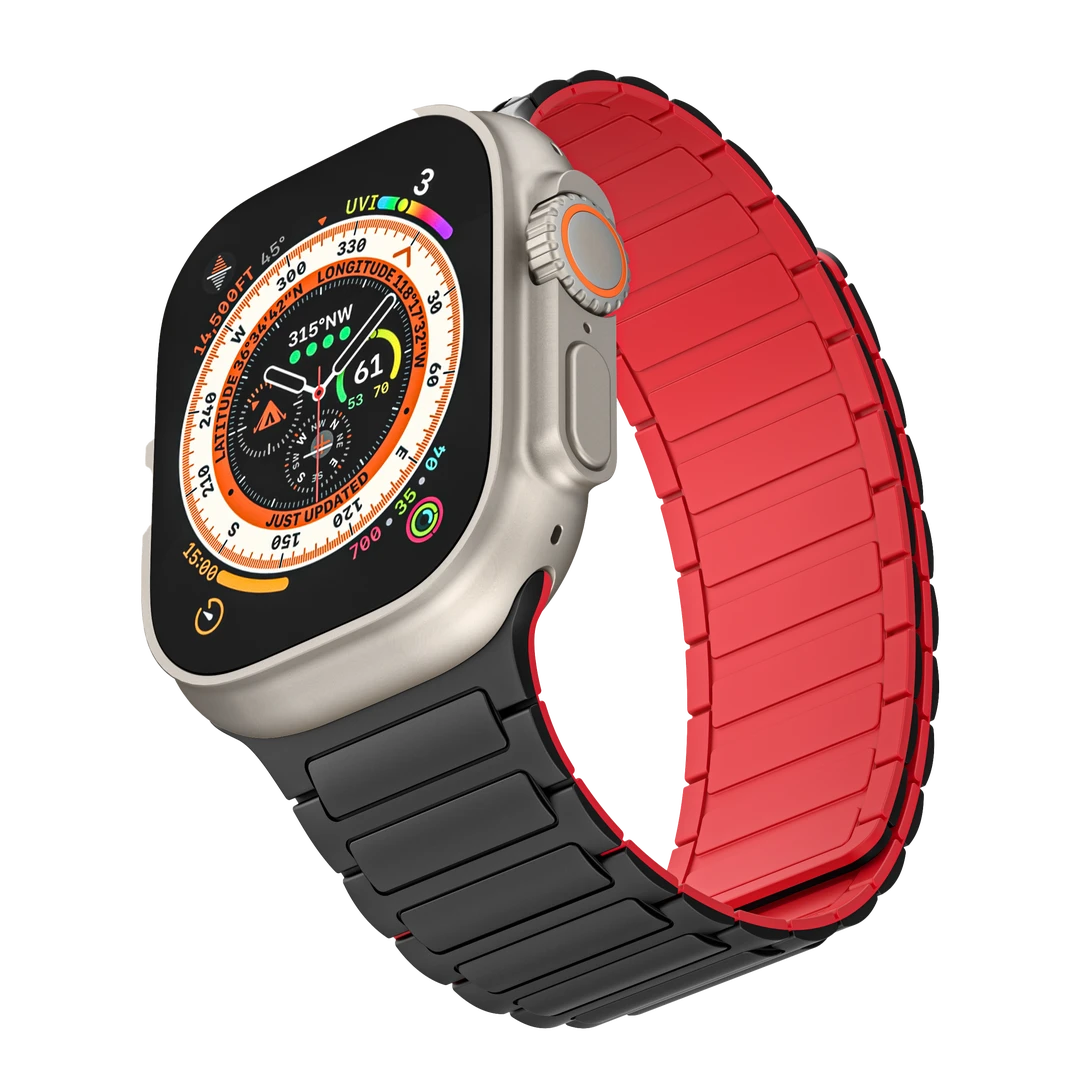 新升级工装硅胶苹果表带适配iwatch1-9seUltra2柔软百搭个性