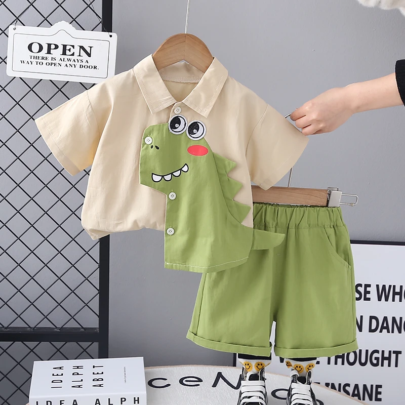 男童夏装套装2024新款时髦婴儿衣服洋气宝宝儿童两件套夏季潮