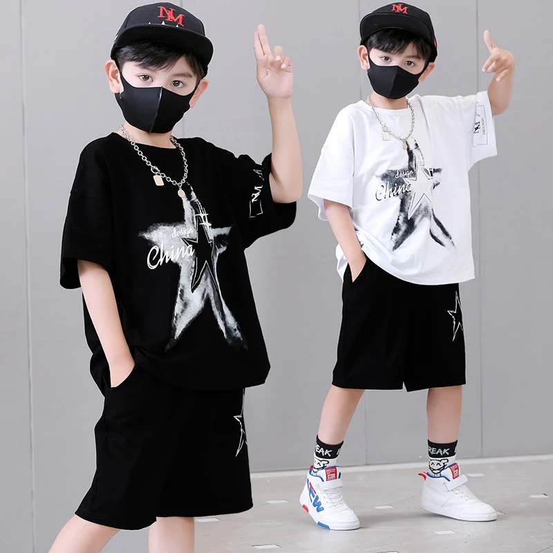 男童夏装套装帅气时髦2024新款夏季洋气儿童短袖t恤夏天童装夏款