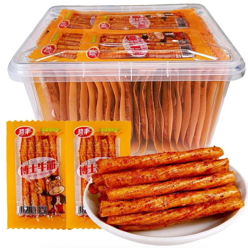 【主播推荐】博士牛筋辣条面筋制品好吃麻辣香辣零食辣棒休闲小吃