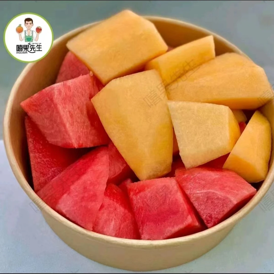 【双拼】麒麟西瓜+哈密瓜.约300g