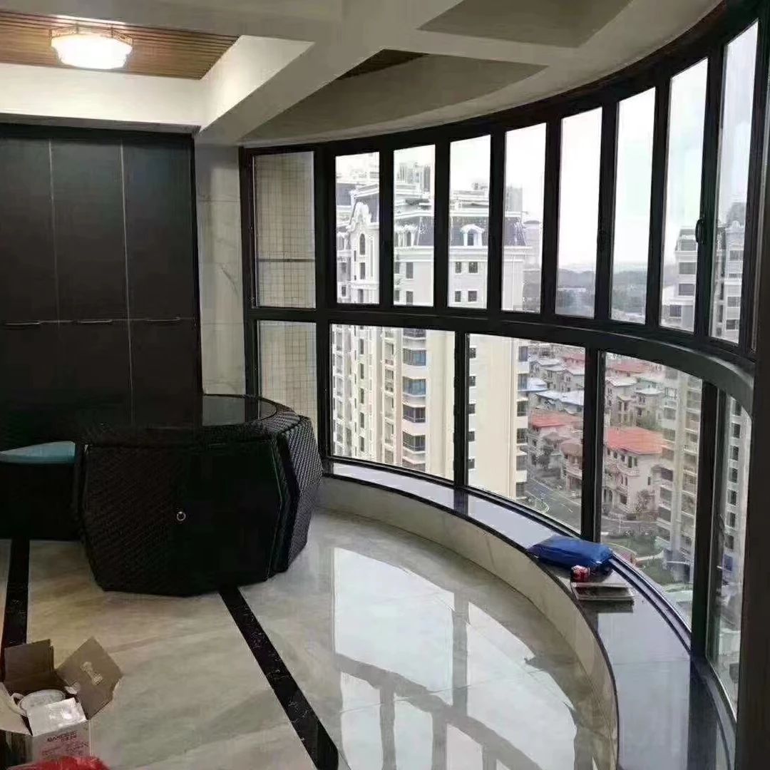 全开弧形窗自由折叠窗