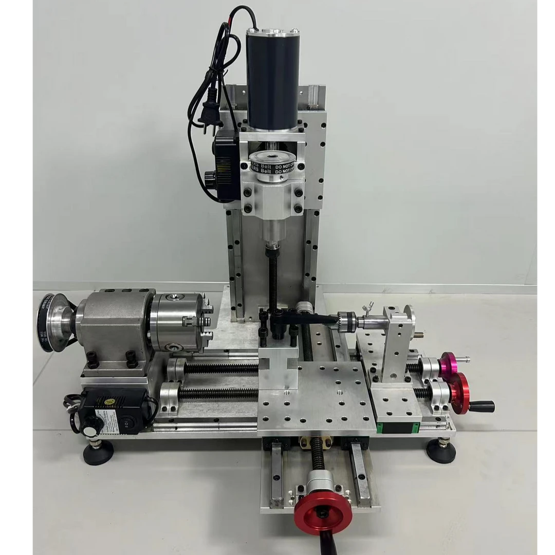 DIY车铣钻一体机，DIY小型家用机械，车铣复合型机械，阳台党机械