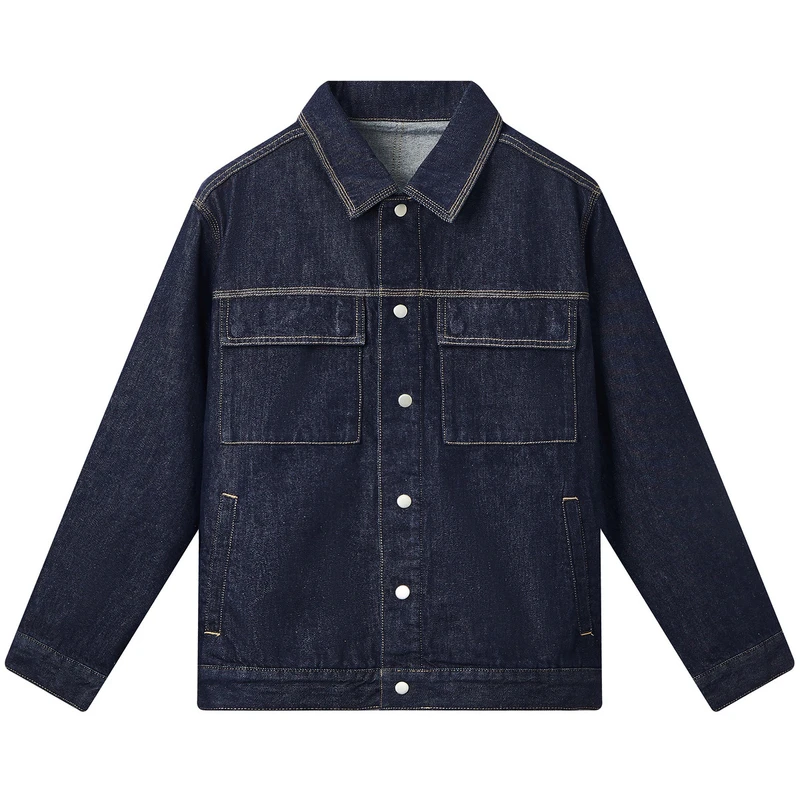 gxg jeans男士男装春秋新款复古百搭翻领牛仔夹克#JFD1E800081